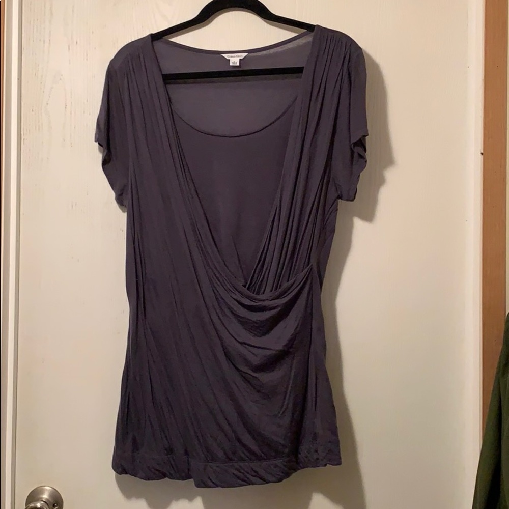 Calvin Klein cross over blouse